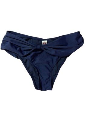 Shekini Women’s Navy Twist-Front Bikini Bottom Size Med